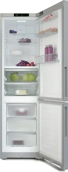 Miele KFN 4397 CD EL Freestanding Fridge Freezer 125 Edition with PerfectFresh Pro and NoFrost in Silver _interior with food