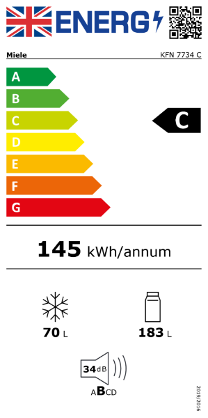Miele KFN 7734 C Integrated Fridge Freezer with DynaCool_energy
