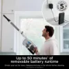 Shark IZ380UKT PowerPro Pet Cordless Stick Vacuum Cleaner - 60 Minutes Run Time - Java Metallic_50 minutes battery runtime