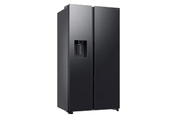 Samsung RS70F66KCFEU 91cm Side by Side American Fridge Freezer - Black_angled view