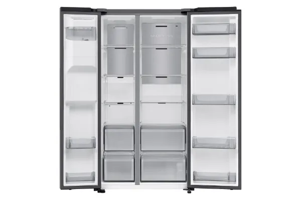 Samsung RS70F66KCTEU 91cm Side by Side American Fridge Freezer - Silver_interior empty