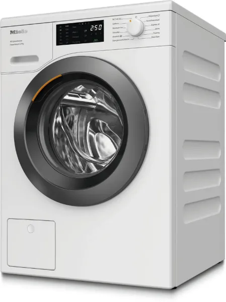 Miele WEB365 WCS 8kg 1400 Spin Washing Machine - Lotus White_angled view