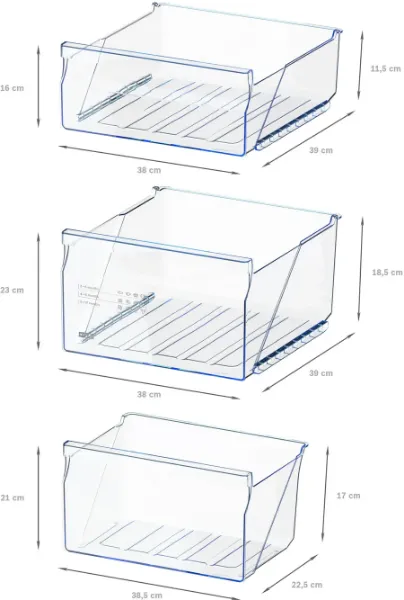 Bosch GTV15NWEBG 56cm Under Counter Freezer in White_drawers