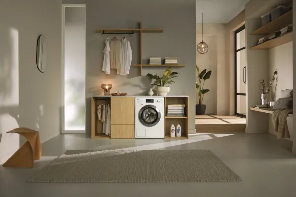 Miele WEE385 WCS 8kg 1400 Spin Washing Machine - Lotus White_room view