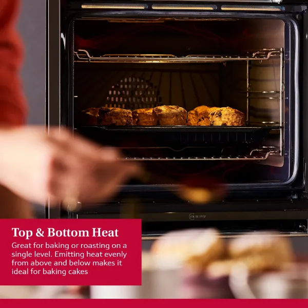 Neff B6ACH7AG7B 59.4cm Built In Electric Single Oven - Graphite Grey_top and bottom heat