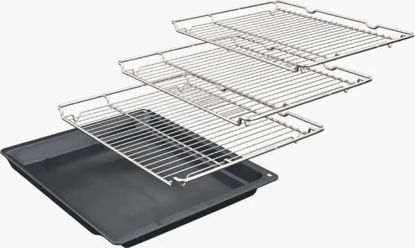 Neff U1ACE2AN3B 59.4cm Built In Electric Double Oven - Stainless Steel_shelves