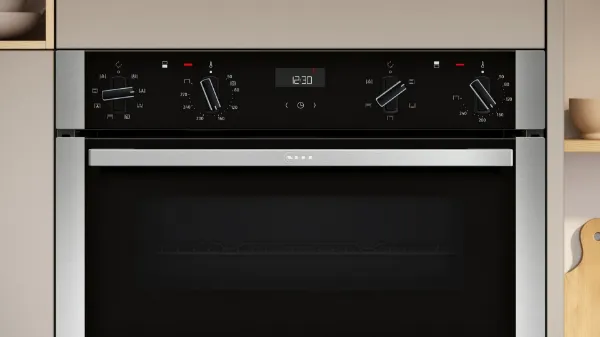 Neff U1ACE2AN3B 59.4cm Built In Electric Double Oven - Stainless Steel_controls