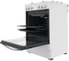 Indesit IS67G1PMW 60cm Gas Cooker in White - Display Model_angled view