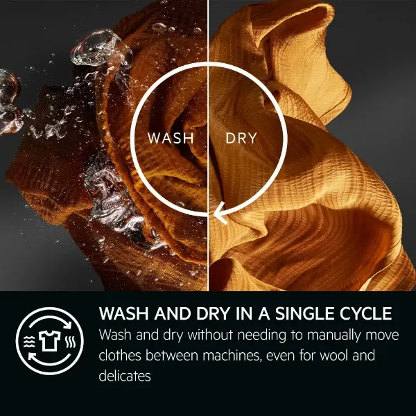 AEG LWR7196U4B 7000 9kg ProSteam® Condenser Washer Dryer_single cycle
