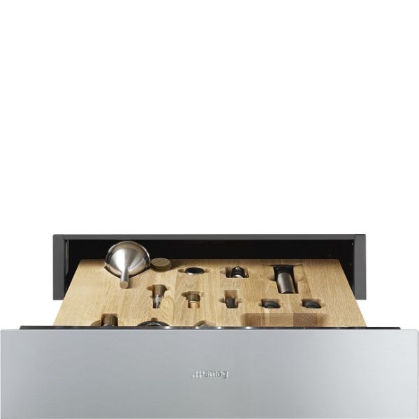Smeg CPS315X 15cm Height Classic Sommelier Drawer in Stainless steel _ front view