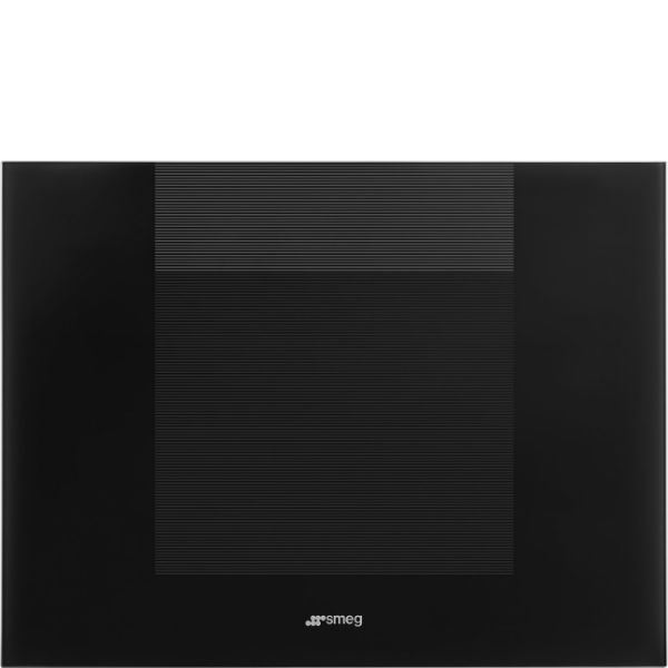 Smeg CVI121B3 45cm Height Linea Wine Cooler with Reversible Hinge In Midnight Black _ front view