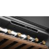 Smeg CVI121B3 45cm Height Linea Wine Cooler with Reversible Hinge In Midnight Black _ close up open 