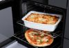 Rangemaster 15834 Edge Deluxe 110cm Induction Range Cooker in Black Glass with Chrome Trim - EDDLB110EIGBLK/CM1_oven
