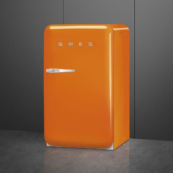 Smeg FAB10ROR6 55cm 50s Style Fridge Freezer Minibar Right Hand Hinge In Orange_outside