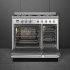 Smeg SUK92MX9-1 90cm Concert Dual Fuel Range Cooker Stainless Steel interior
