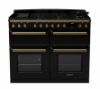 Rangemaster 18144 Estel Deluxe 110 Dual Fuel Range Cooker in Gloss Black with Antique Brass Trim - ESDLB110DFPGBL/AB1_main