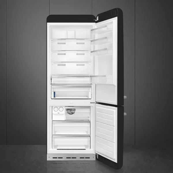 Smeg FAB38RBL6 70cm 50s Style Fridge Freezer Right Hand Hinge In Black_inside