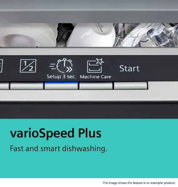 Siemens SN23EW03ME iQ300 Freestanding Dishwasher with 14 Place Settings in White _vario speed plus
