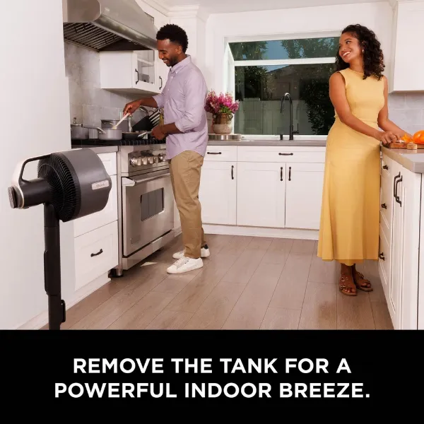 Shark 307FA300UK Shark FlexBreeze Pro Mist Indoor & Outdoor Fan & Outdoor Misting System - Dark Gray, Charcoal_remove tank
