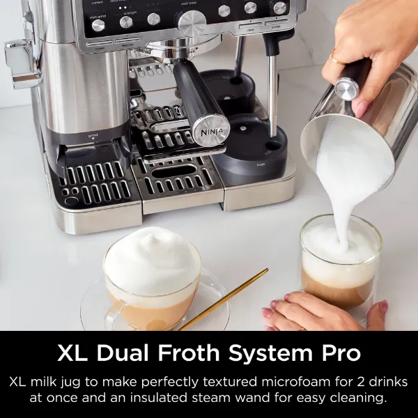 Ninja ES701UK Luxe Café Pro Series Espresso Machine - Black/Stainless Steel_dual froth system