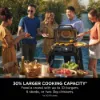 Ninja OG901UKCOVKIT Electric BBQ Grill & Smoker with Cover and Woodfire Pellets  - Black/Blue_larger cooking capacity