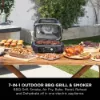 Ninja OG901UKCOVKIT Electric BBQ Grill & Smoker with Cover and Woodfire Pellets  - Black/Blue_7-in-1