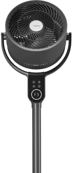 Vybra VS001-OFG Dual Height Tilt & Swing Oscillating Fan - Graphite_facing up