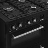 Smeg CX103GMBL 100cm Concert Dual Fuel Range Cooker in Black_ front view controls