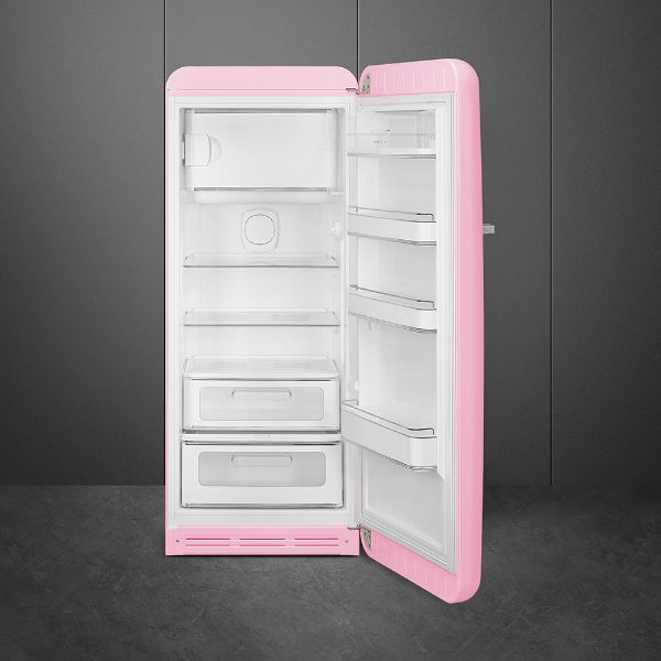Smeg FAB28RPK5UK 60cm 50s Style Fridge with Icebox Right Hand Hinge In Pink_inside