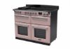 Rangemaster 15305 Estel Deluxe 110 Induction Range Cooker in Pale Pink with Chrome Trim - ESDLB110EIPPPK/CM1_angled