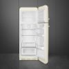 Smeg FAB30RCR5UK 60cm 50s Style Fridge Freezer Right Hand Hinge In Cream_open