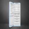 Smeg FAB32LPB5UK 60cm 50s Style Fridge Freezer Left Hand Hinge  In Pastel Blue_open