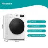 Hisense WFQA1014EVJM 10kg 1400 Spin Washing Machine - White_dimensions