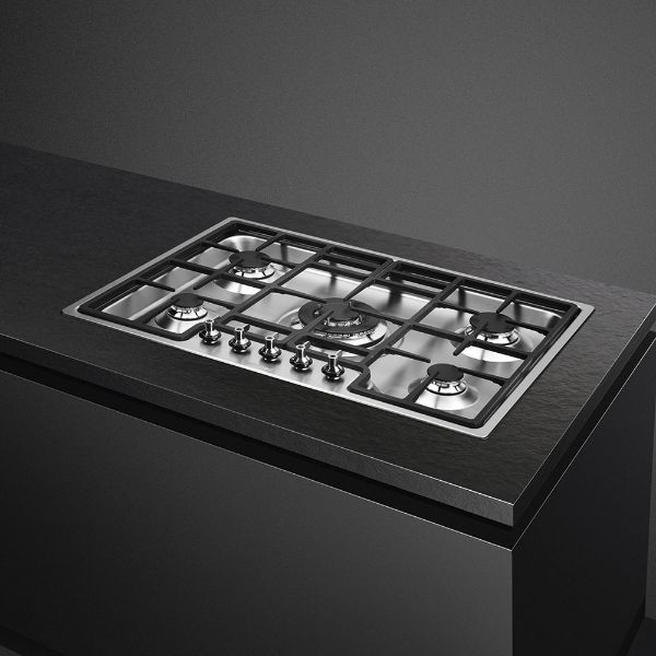 Smeg PGF75-4 72cm Classic Gas Hob Stainless Steel counter