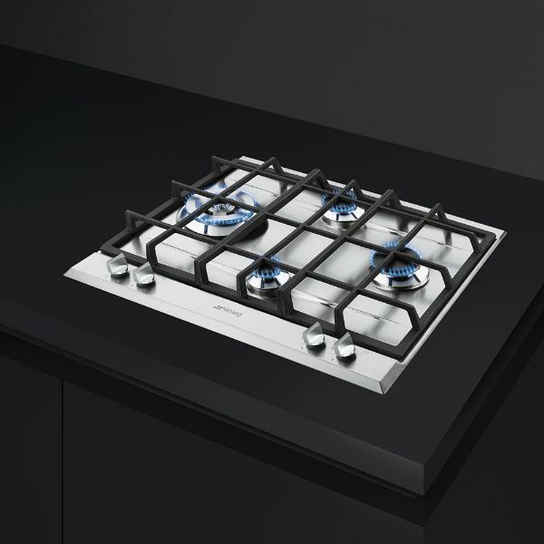 Smeg P261XGH 60cm Cucina Gas Hob Stainless Steel counter on