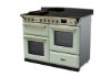 Rangemaster 18129 Estel Deluxe 110 Induction Range Cooker with Proving Drawer in Mint with Antique Brass Trim - ESDLO110EIPMNT/AB1_angled