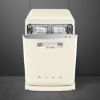 Smeg DFFABCR 60cm 50s style Freestanding Dishwasher in Cream _ front view
