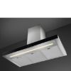 Smeg KBT9L4VN 90cm Chimney Auto-Vent 2.0 Hood Stainless Steel with Black under