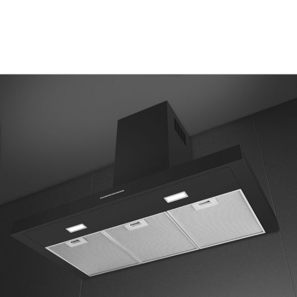 Smeg KBT900NE 90cm Chimney Hood Matte Black under