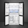 Smeg FQ60NDE 92cm Four Door Fridge Freezer Black open