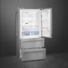 Smeg FQ55FXDE 84cm Two Door Two Drawer Fridge Freezer Stainless Steel Effect open 2