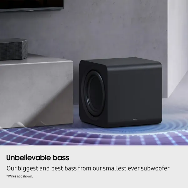 Samsung HW-Q990F/XU 11.1.4ch Q-Series Soundbar with Subwoofer & Rear Speakers - Titan Black_bass