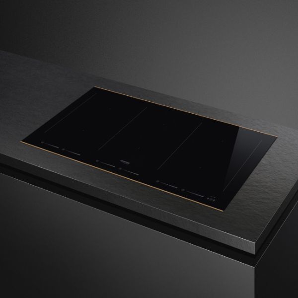 Smeg SIM6964R 90cm Dolce Stil Novo Induction Hob with Copper Trim main 2