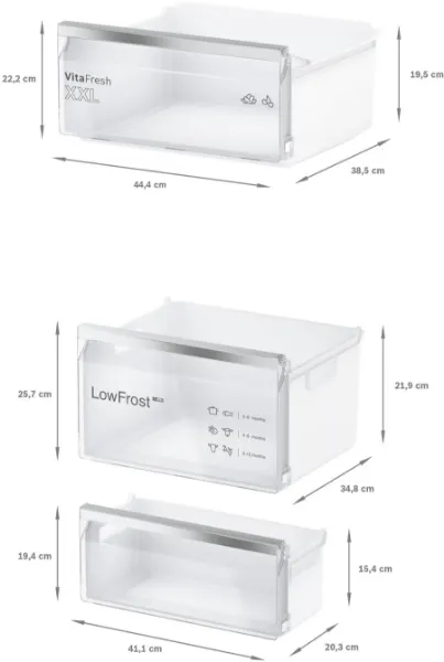 Bosch KIV87VSE0G Series 4 Integrated Fridge Freezer_drawers