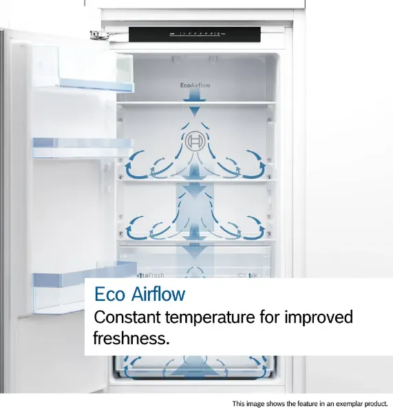 Bosch KIV87VSE0G Series 4 Integrated Fridge Freezer_eco airflow