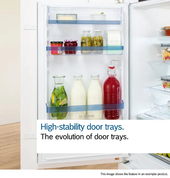 Bosch KIV87VSE0G Series 4 Integrated Fridge Freezer_door trays