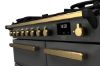 Rangemaster 18033 Estel Deluxe 90 Dual Fuel Range Cooker in Slate with Antique Brass Trim - ESDL90DFPSLT/AB1_controls