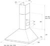 Rangemaster 119490 90cm Chimney Cooker Hood in Slate with Chrome - LEIHDC90SL/C_ size information 