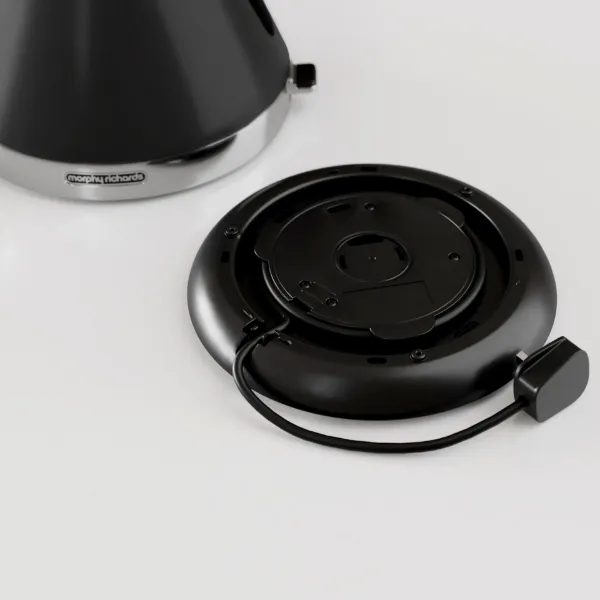 Morphy Richards 100131 1.5 Litres Venture Pyramid Rapid Boil Kettle - Black_charger