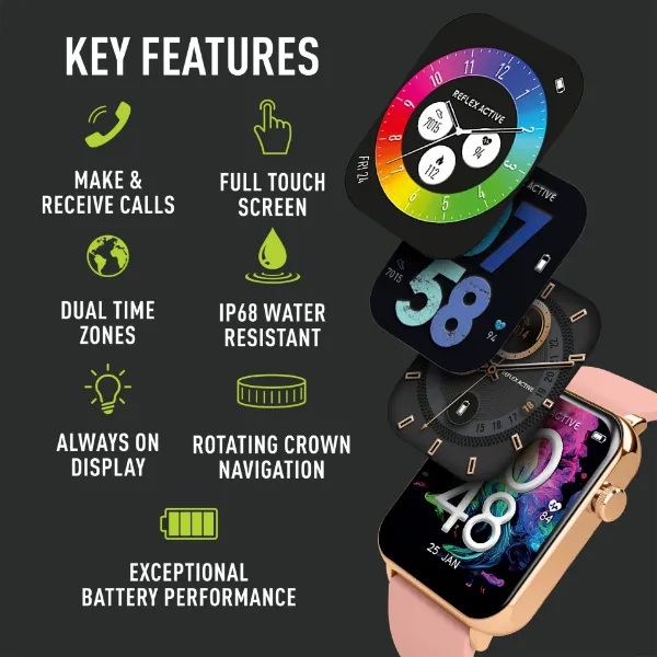 Reflex Active RA30-2188 Amoled Series 30 Smart Watch - Nude_key features